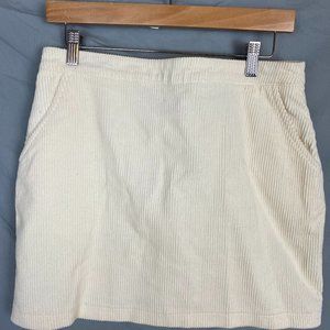 Cream corduroy skirt